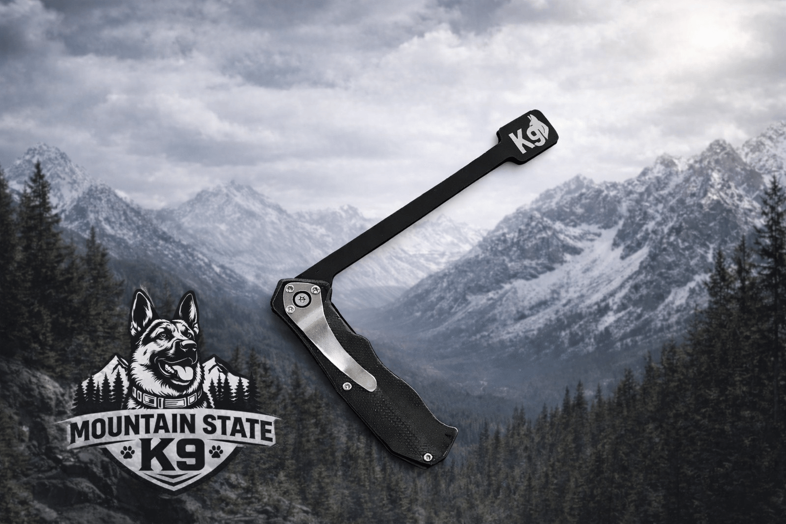 K9 Outstick for professional handlers, designed for police and military K9 training in outdoor environments.